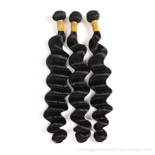 100% Cuticle Aligned Loose Wave Hair Bundle  Brazilian Virgin Remy Hair Weave Extensions Factory Price